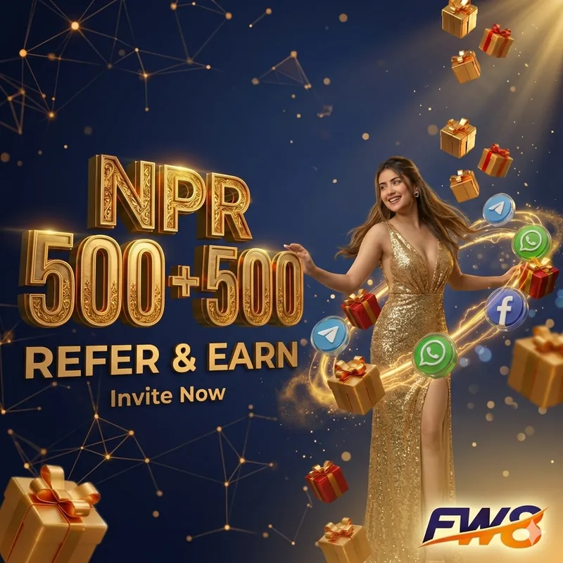 AW33 referral: FW8 NPR 500 refer and earn invite bonus for Nepal players